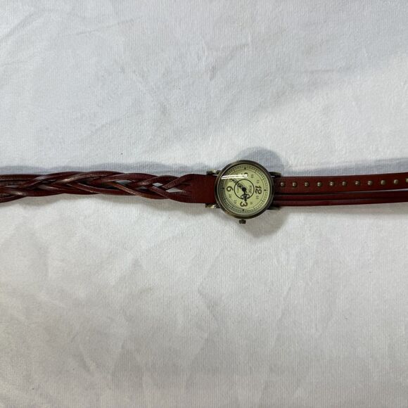 Genuine Leather Braided Strap Double Wrap Watch for Women Vintage Bohemian - Picture 4 of 6